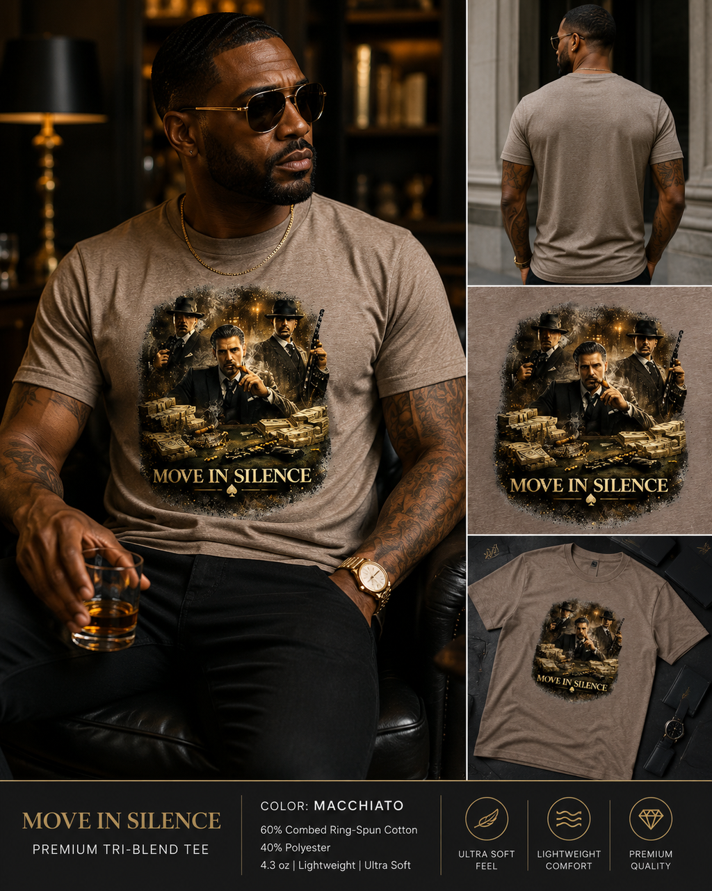 Move In Silence Men's Premium Tri-Blend T-shirt