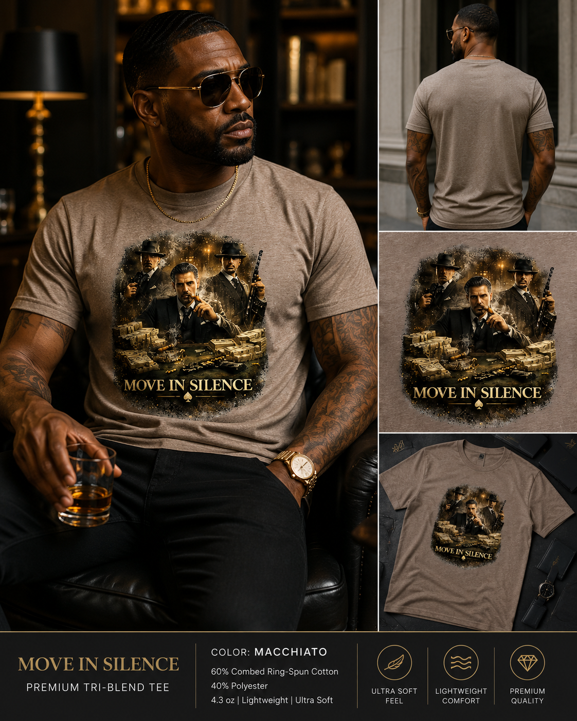 Move In Silence Men's Premium Tri-Blend T-shirt