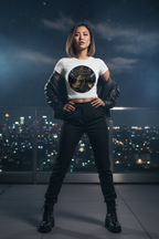 Celestial Authority Crop Tee 1 Lifestyle