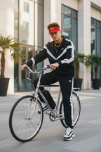 Hustle Hard Red Visor Lifestyle Mockup