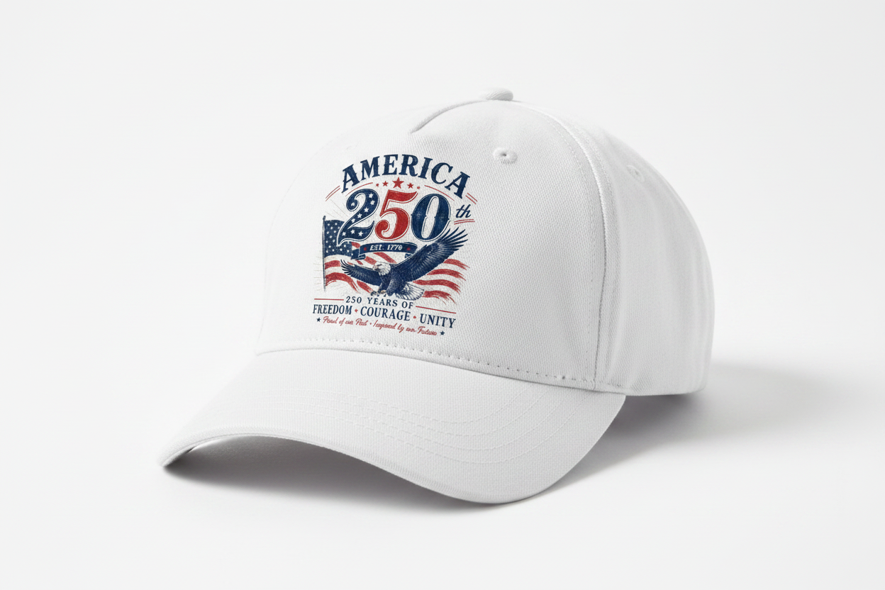 White Hat - America 250th Est. 1776 Eagle