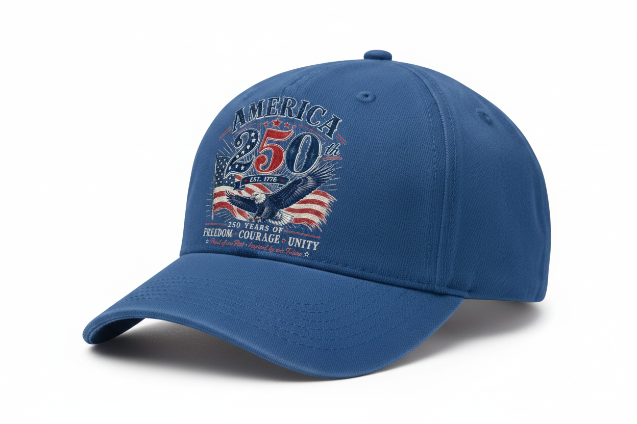Blue Hat - America 250th Est. 1776 Eagle