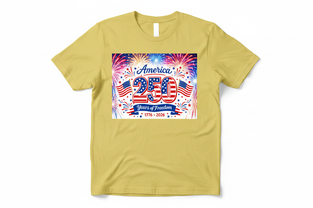 Yellow T-Shirt - America 250 Years of Freedom