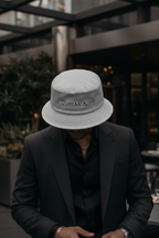 Rare by Design Gray Bucket Hat Lifestyle Mockup