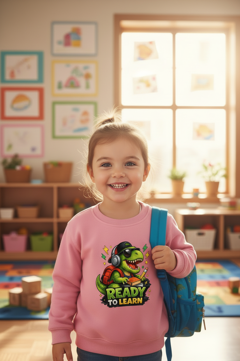 Ready to Learn Toddler Sweatshirt - Front