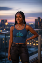 Silent Royalty Crop Tank Lifestyle